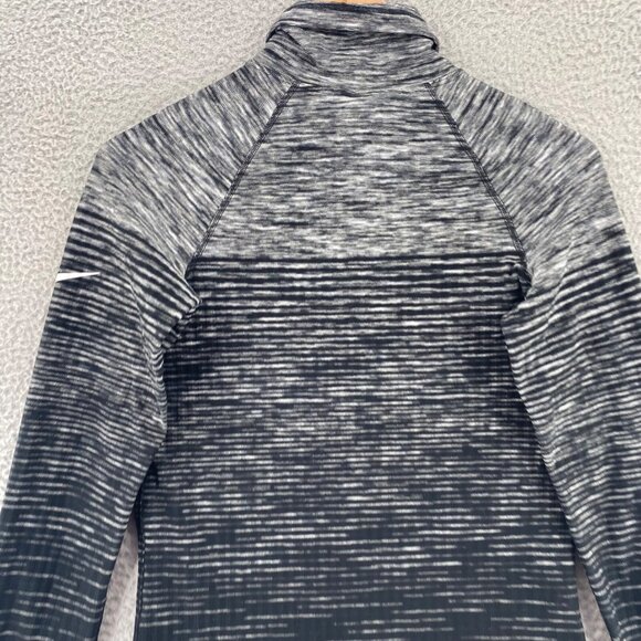 Nike Pro Top Womens Extra Large Gray Stripe Hyperwarm Turtleneck Pullover Active - Picture 4 of 10